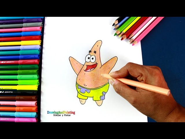 How to draw Patrick Star (SpongeBob SquarePants) | Cómo dibujar a ...