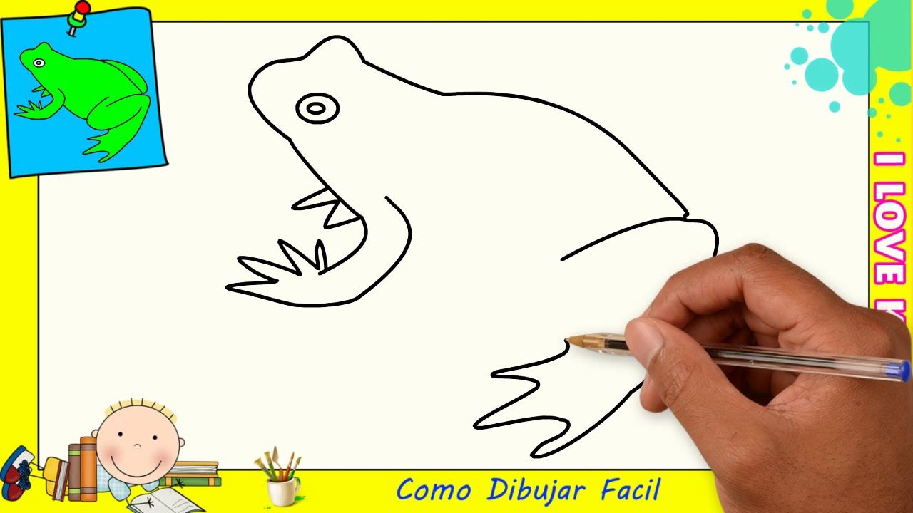 Como dibujar una rana facil